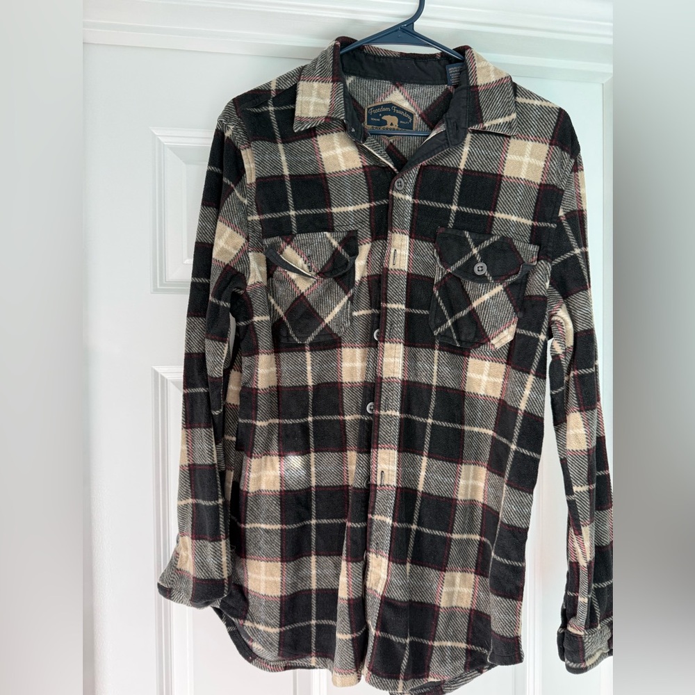 Plaid Button-Up Shirt